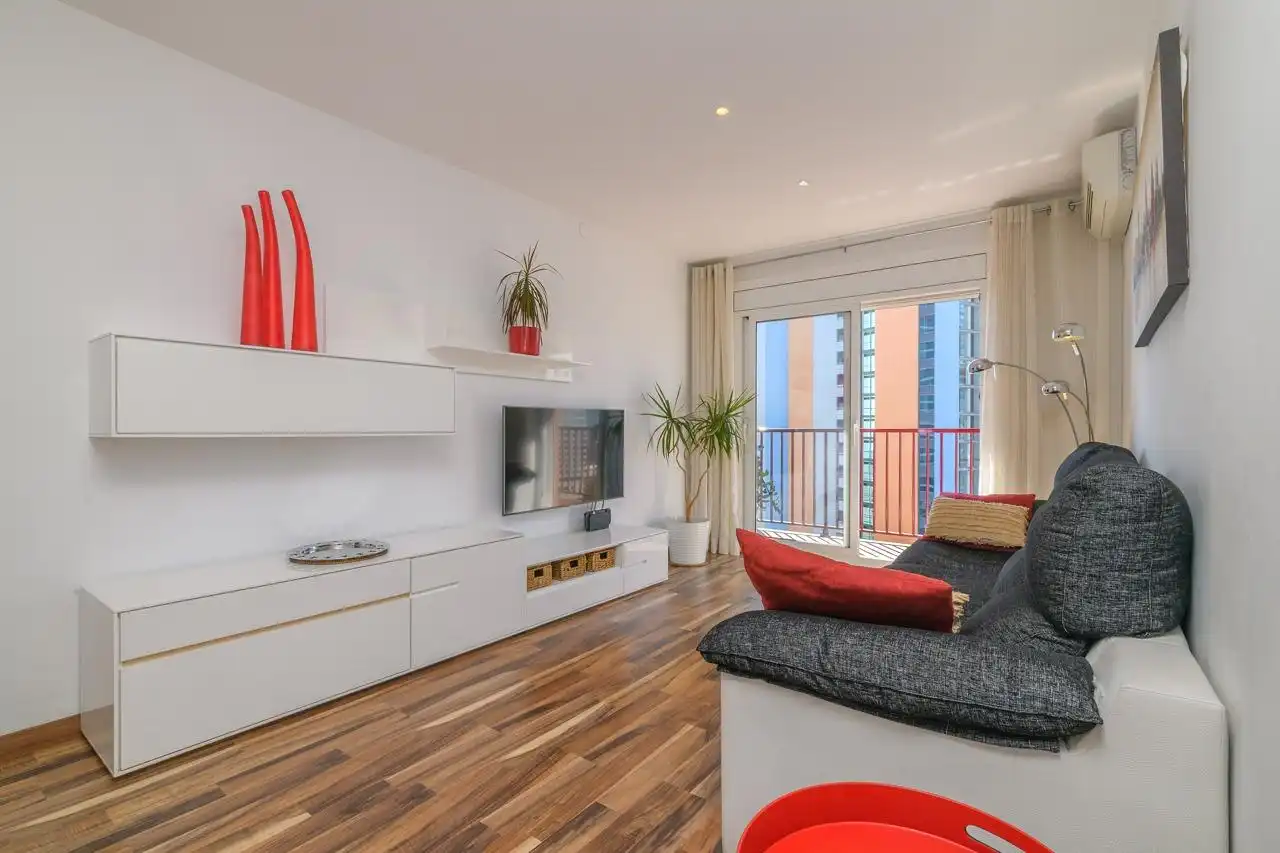 Sala d'estar de Pis en venda en Barcelona amb Aire condicionat, Calefacció i Parquet