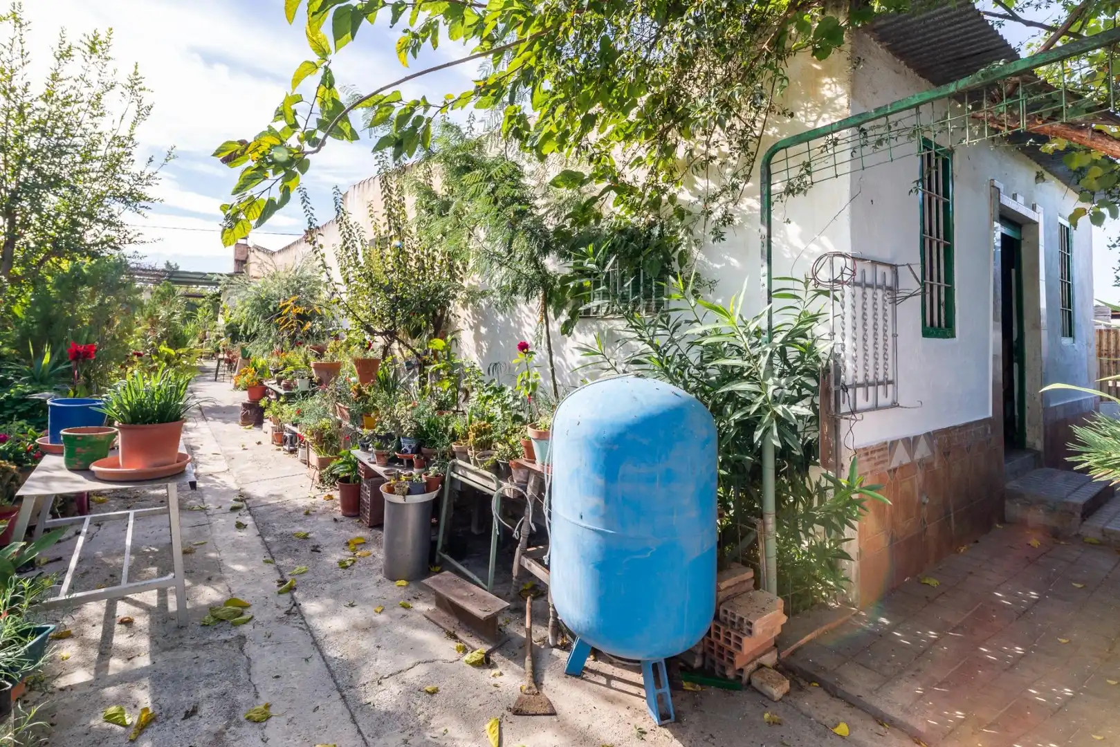 Vista exterior de Finca rústica en venda en Fuente Vaqueros amb Jardí privat
