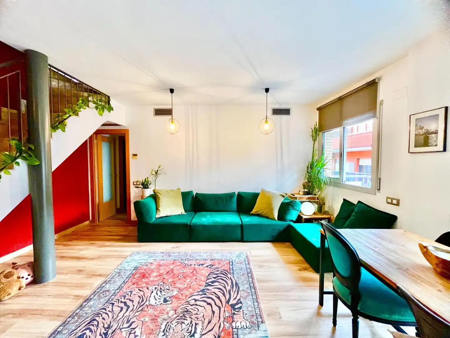 Sala d'estar de Dúplex en venda en Badalona amb Aire condicionat, Calefacció i Parquet