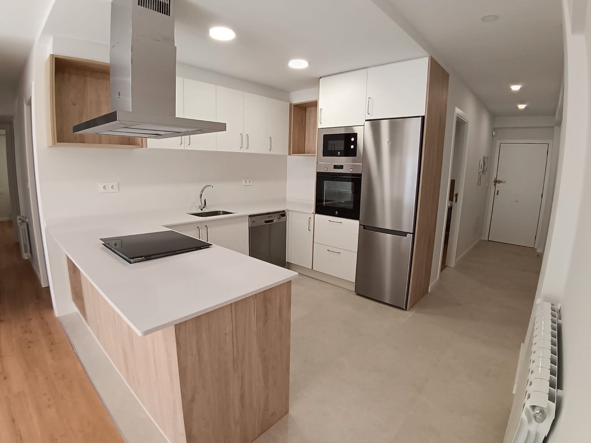 Kitchen of Flat to rent in Pontevedra Capital   with Heating, Parquet flooring and Furnished