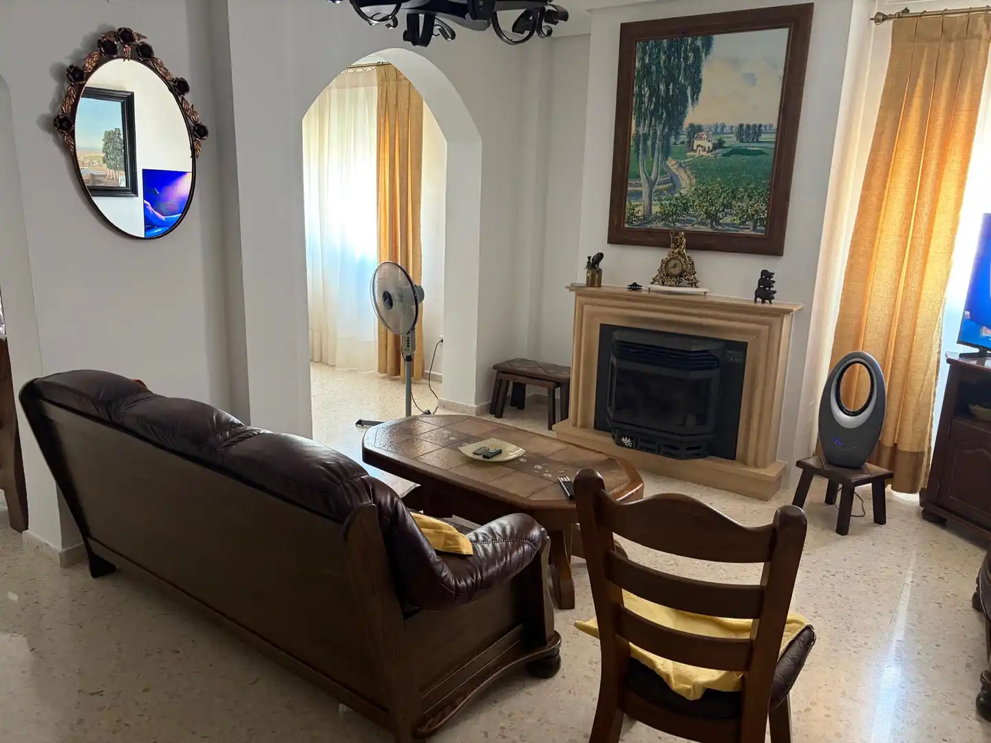 Wohnzimmer von Haus oder Chalet zur Miete in Dos Hermanas mit Klimaanlage, Möbliert und Ofen