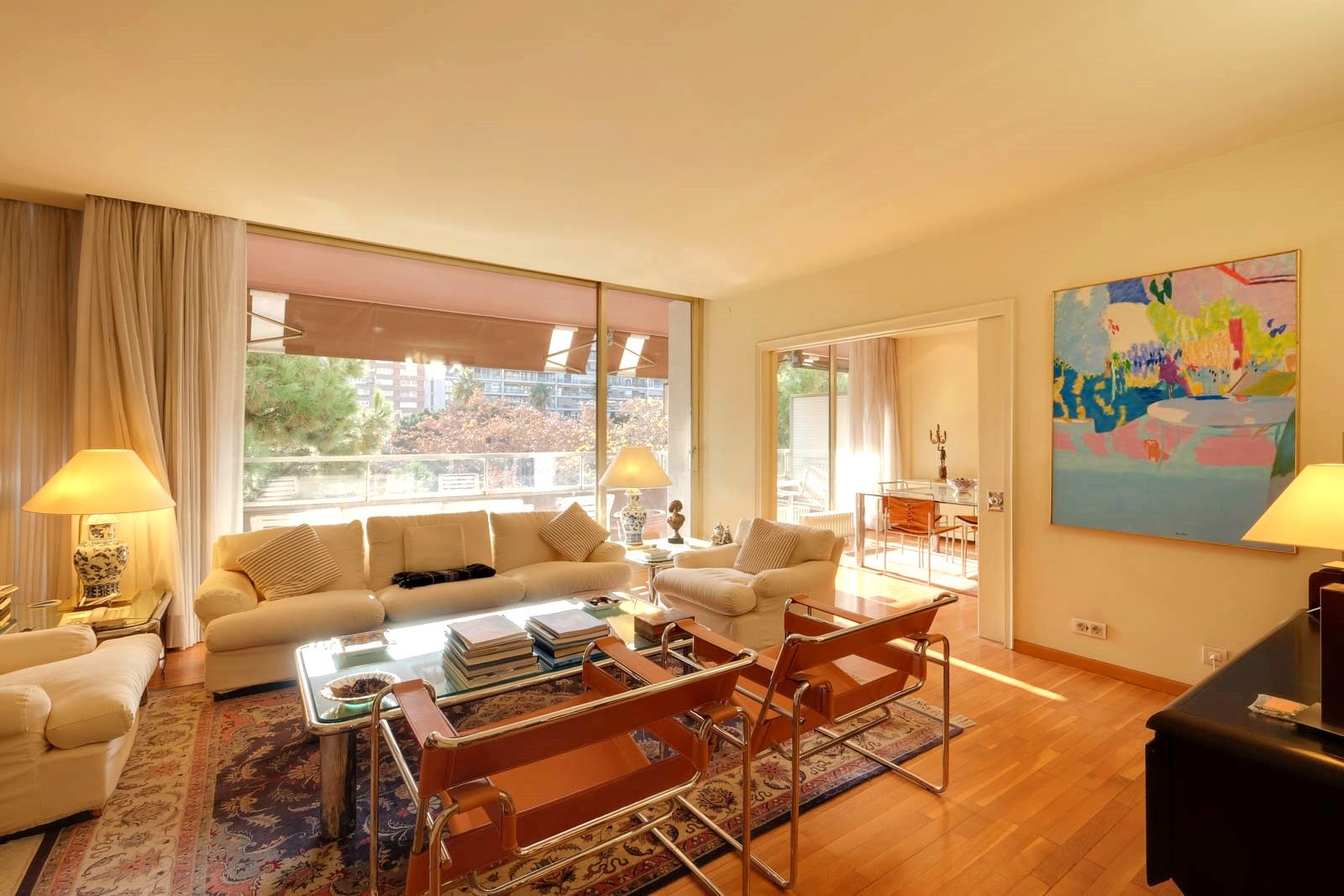 Sala de estar de Piso en venta en  Barcelona Capital con Aire acondicionado, Calefacción y Parquet