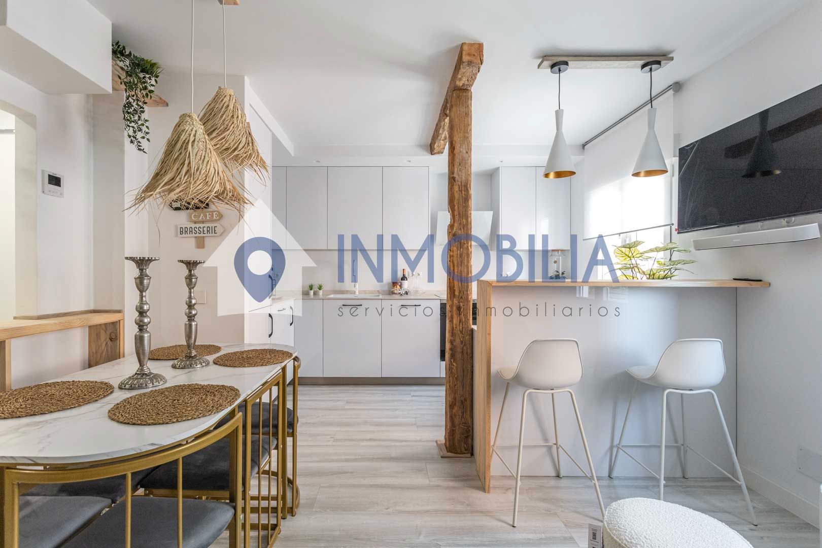 Kitchen of Flat for sale in  Madrid Capital  with Air Conditioner, Heating and Terrace