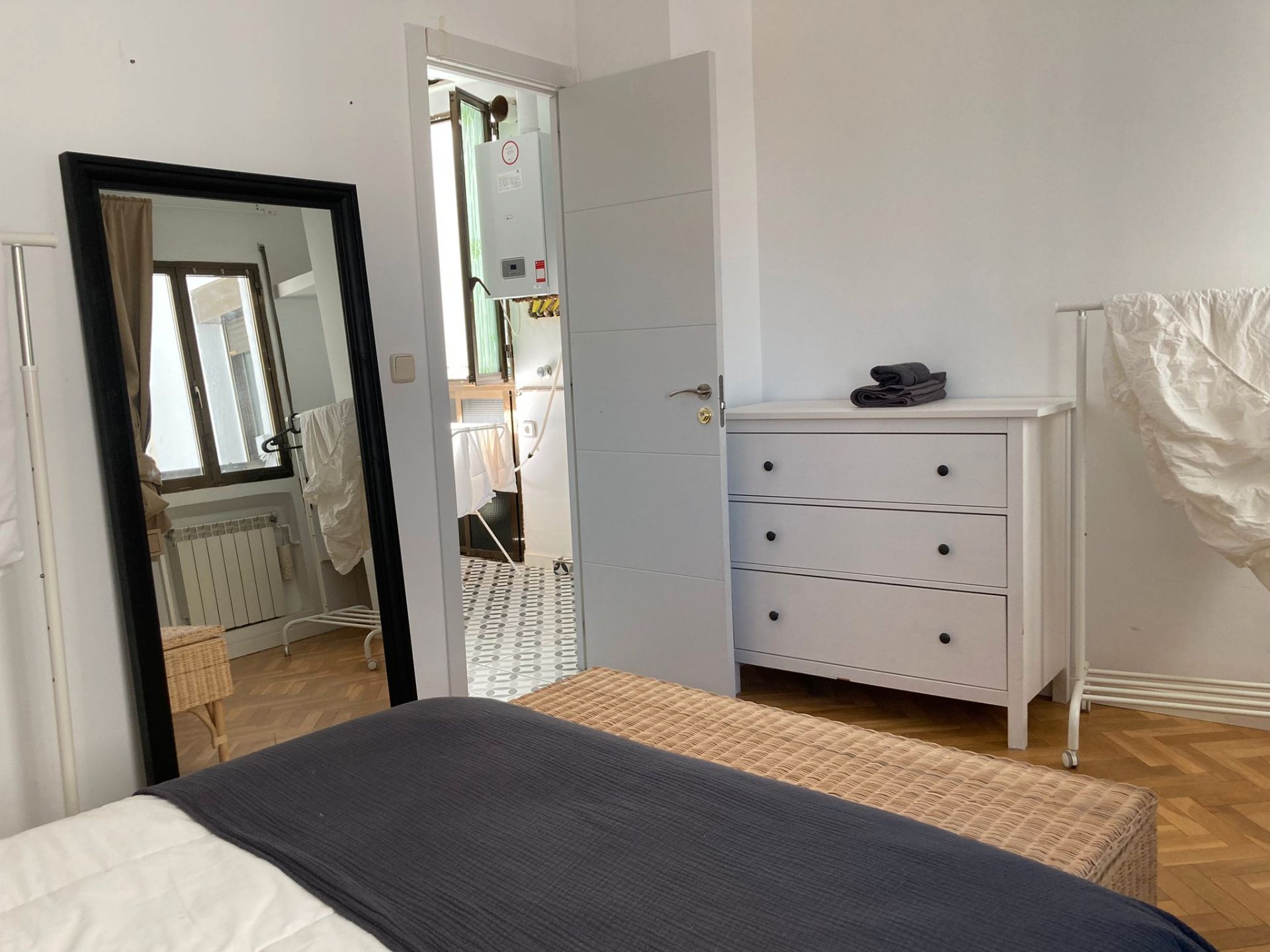 Bedroom of Flat to share in  Madrid Capital  with Air Conditioner, Heating and Furnished