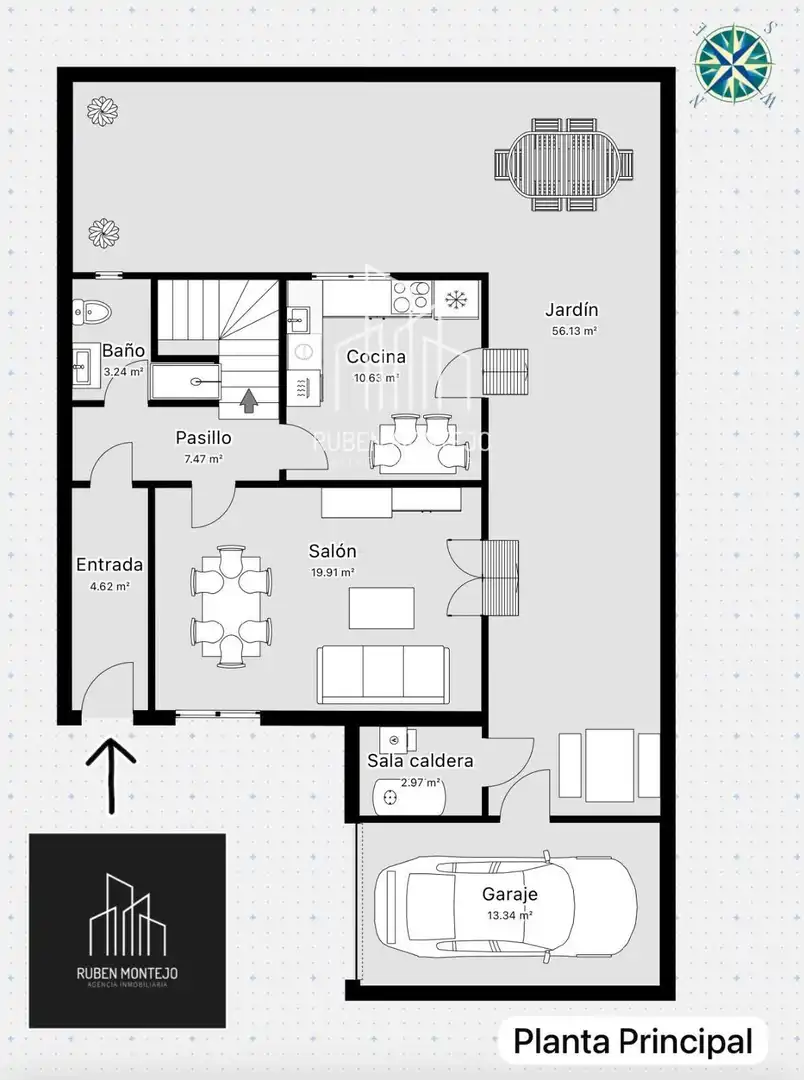 Einfamilien-Reihenhaus zum Verkauf in Matilla de los Caños del Río mit Heizung, Privatgarten und Terrasse