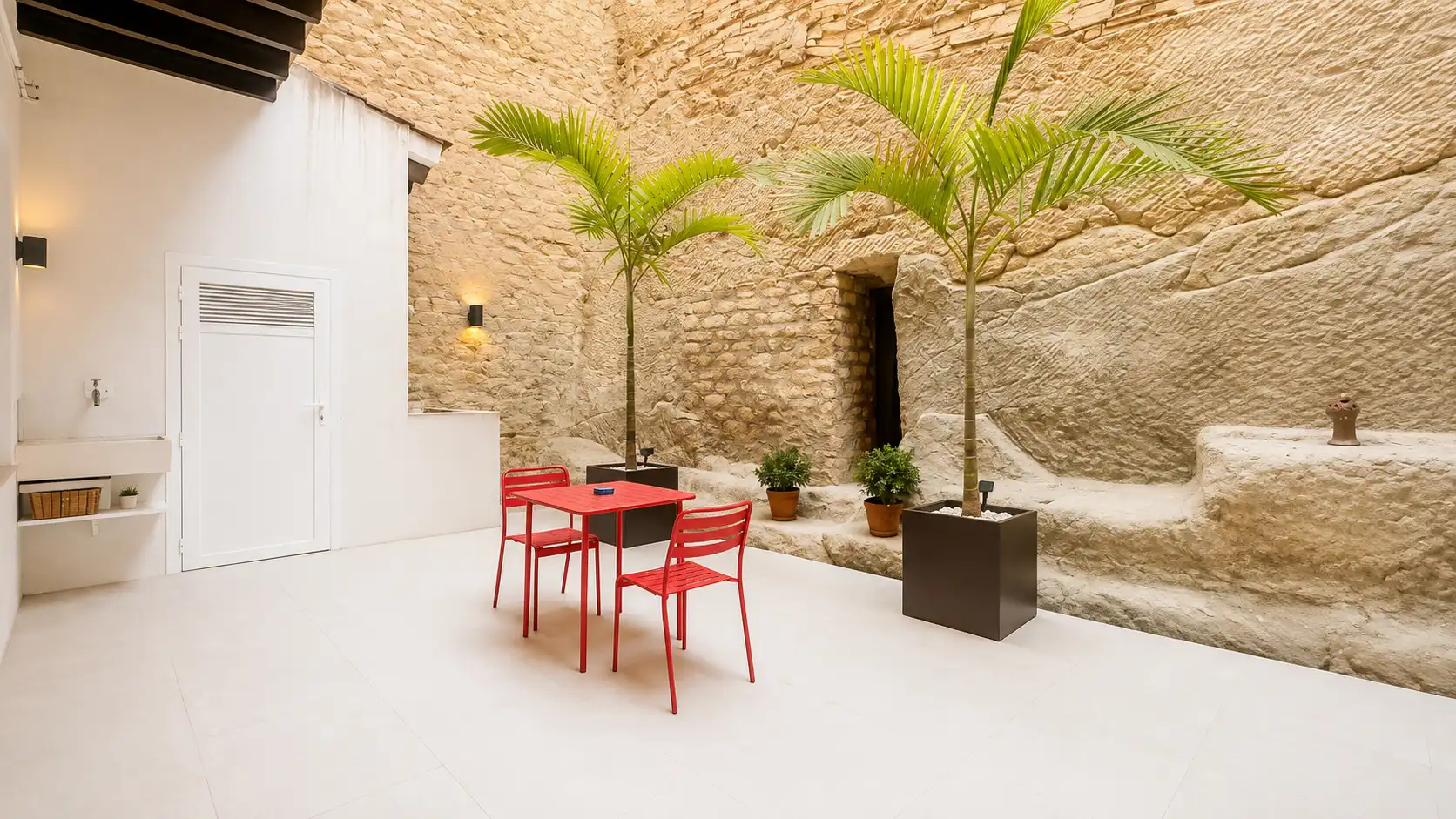 Terrasse von Wohnung zum Verkauf in Alicante / Alacant mit Klimaanlage, Privatgarten und Abstellraum