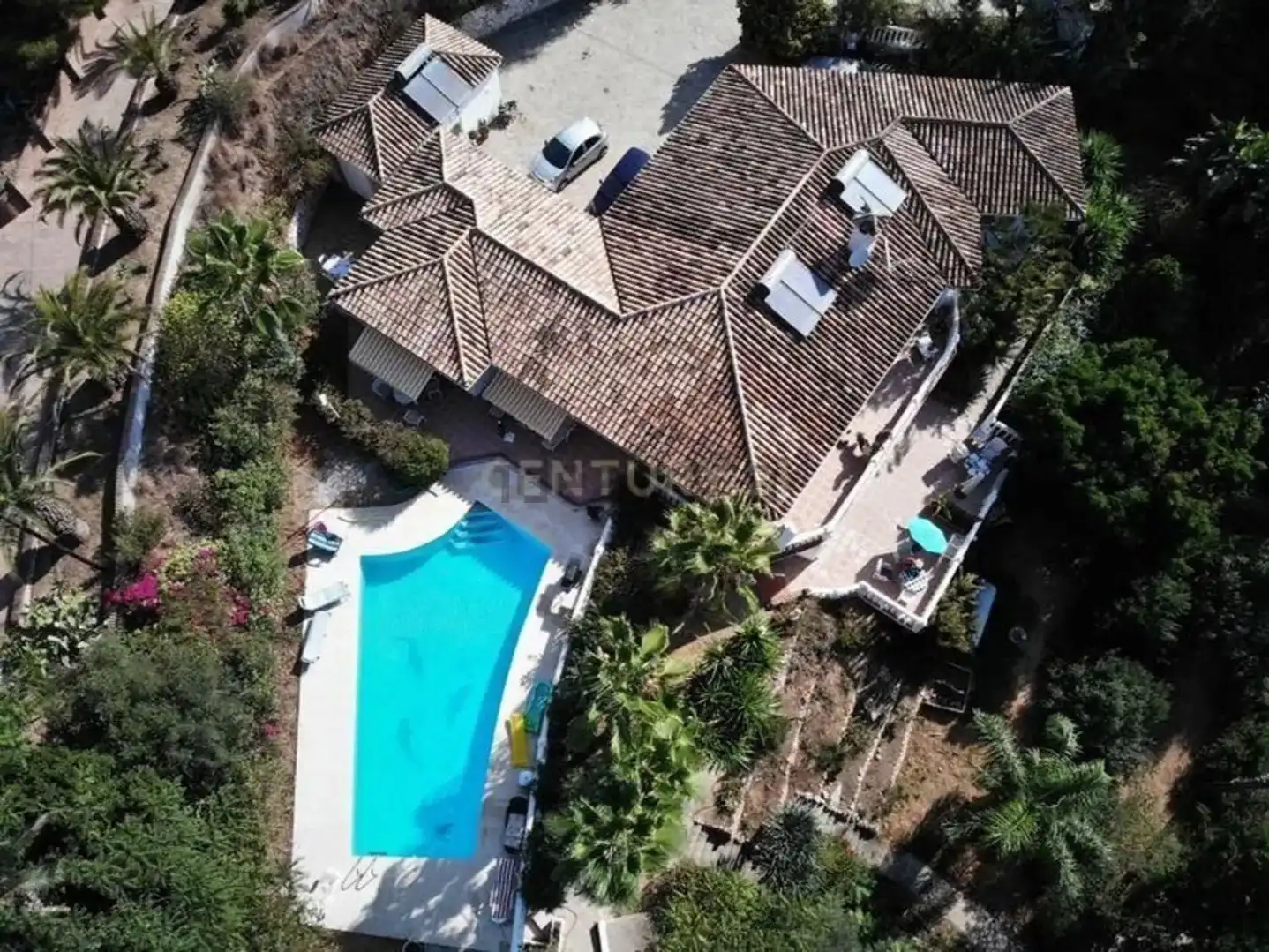 Vista exterior de Casa o chalet en venta en Mijas con Aire acondicionado, Terraza y Piscina