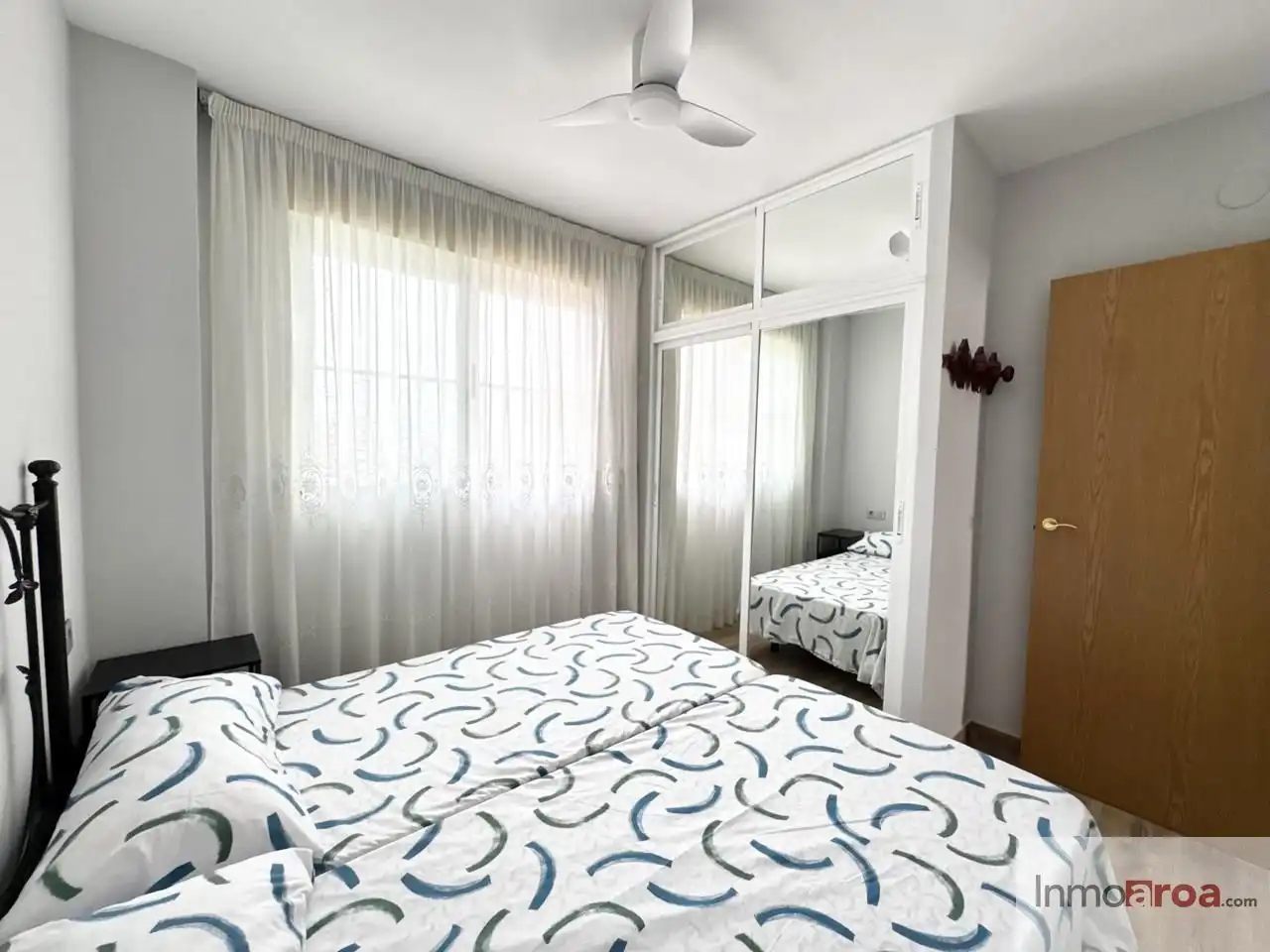 Schlafzimmer von Wohnung zur Miete in Benicasim / Benicàssim mit Klimaanlage, Heizung und Terrasse