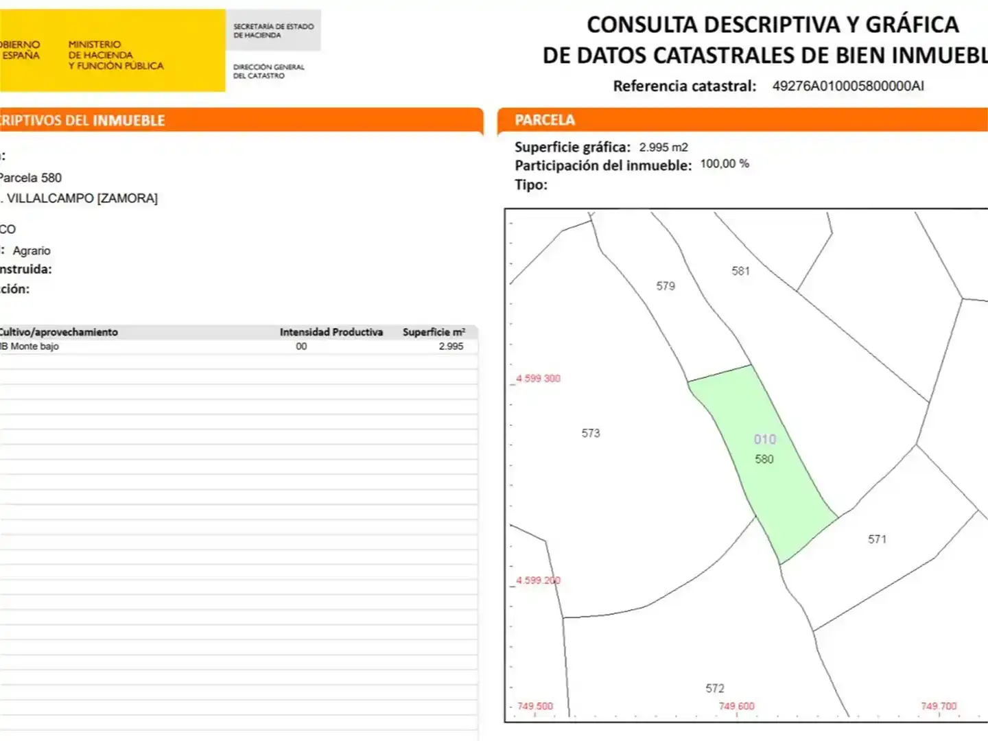 Terreno en venta en Villalcampo, Zamora