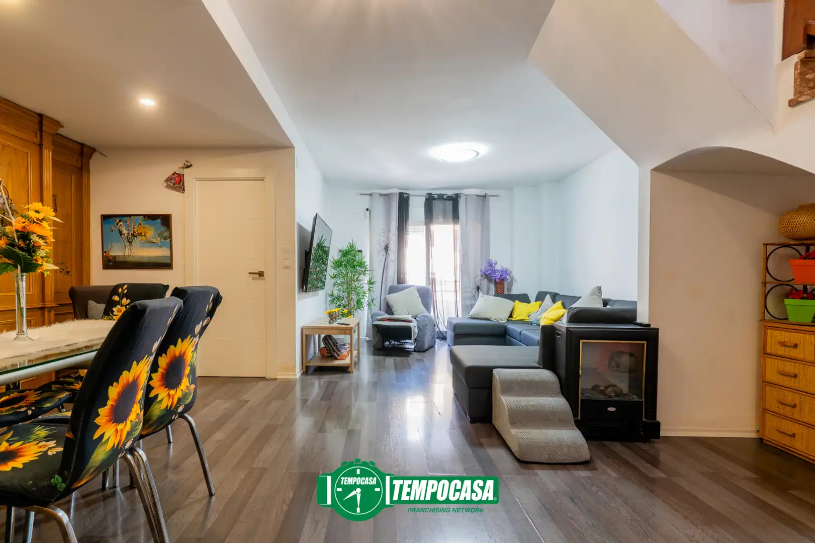 Sala de estar de Casa adosada en venta en Burjassot con Aire acondicionado, Terraza y Balcón