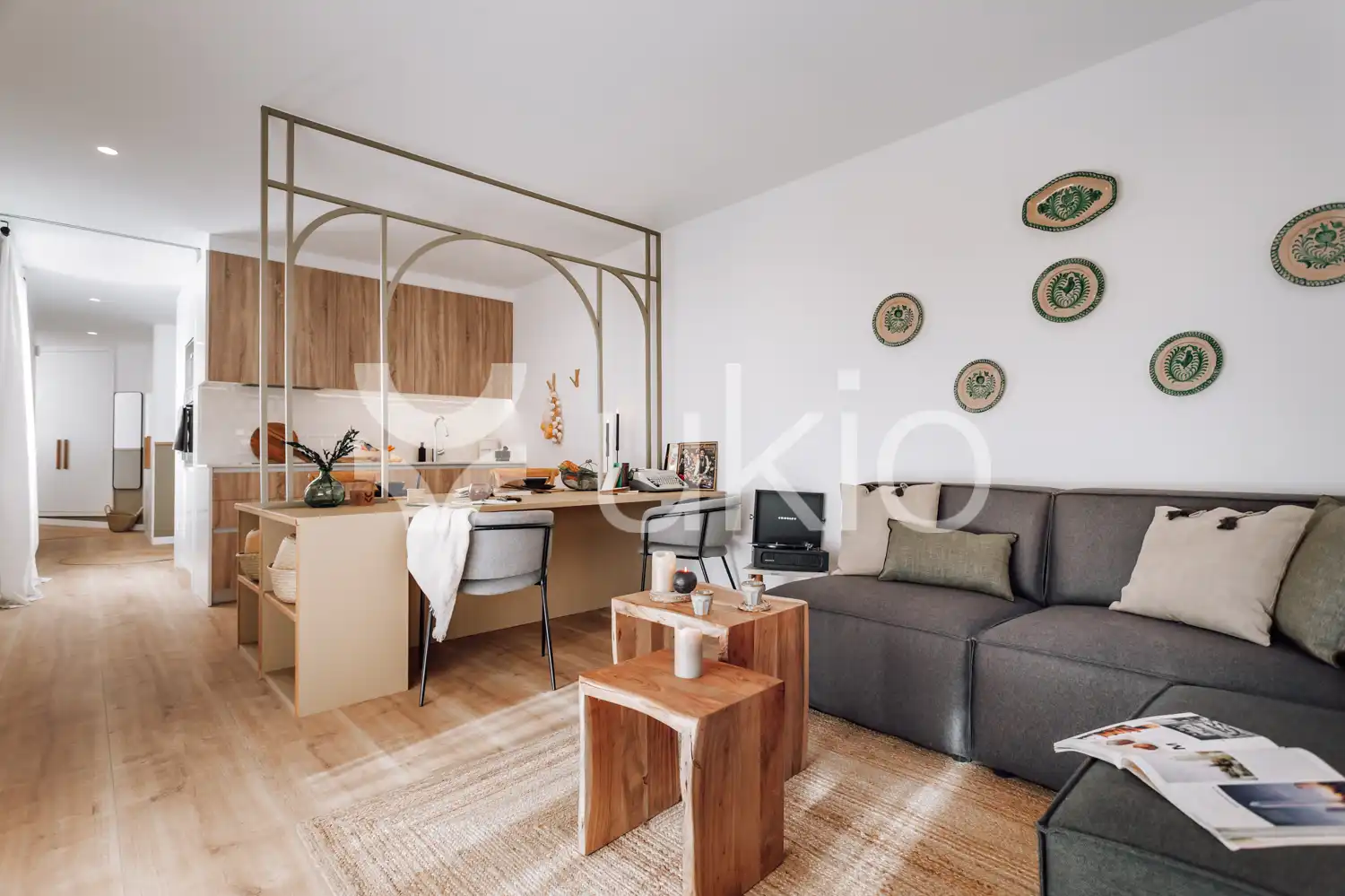 Sala de estar de Ático de alquiler en Barcelona con Aire acondicionado, Calefacción y Terraza