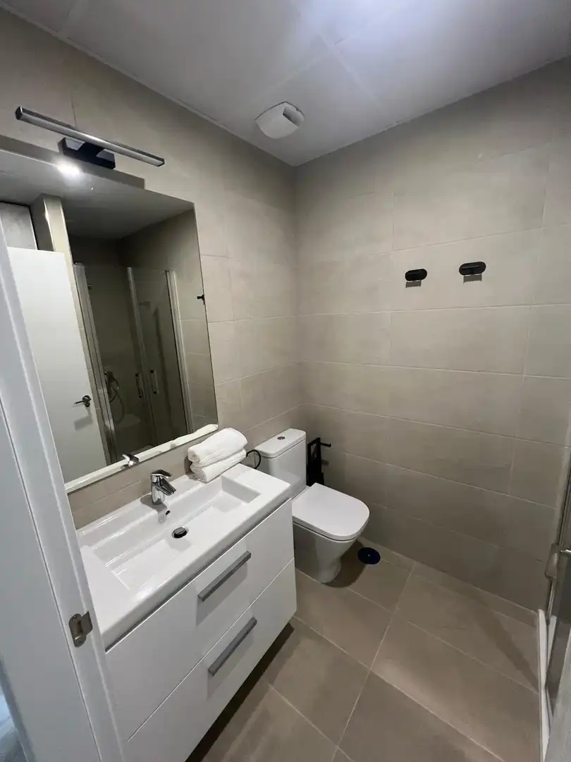 Baño de Apartamento de alquiler en Málaga con Aire acondicionado, Amueblado y Piscina comunitaria