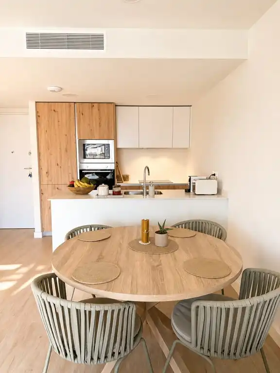 Cocina de Apartamento en venta en Jávea / Xàbia con Aire acondicionado, Jardín privado y Terraza