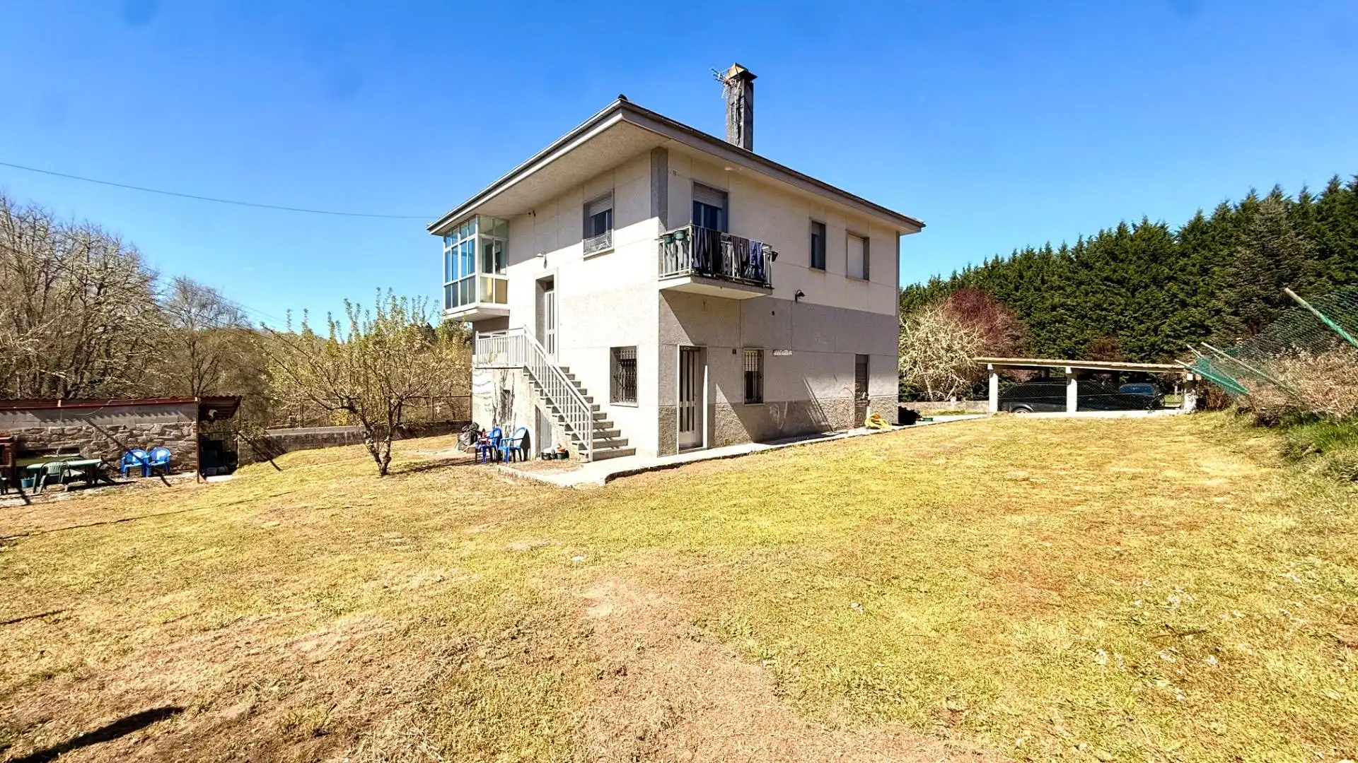 Vista exterior de Finca rústica en venda en Baños de Molgas amb Traster, Moblat i Balcó