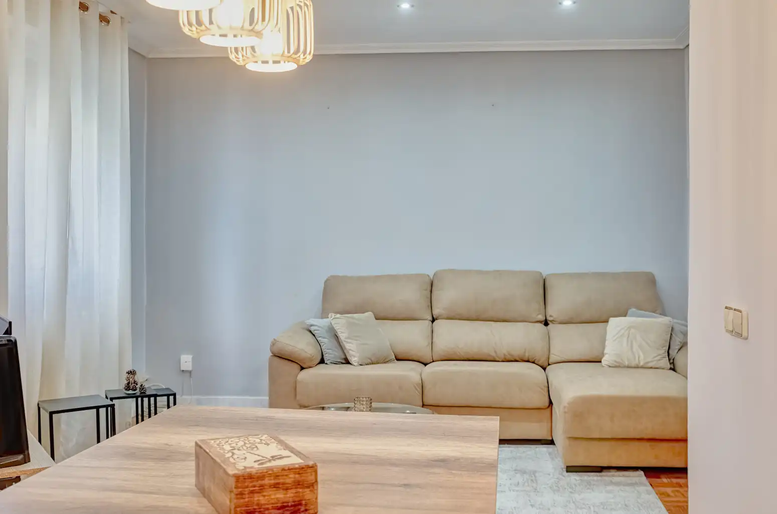 Living room of Flat for sale in Burlada / Burlata  with Heating and Parquet flooring
