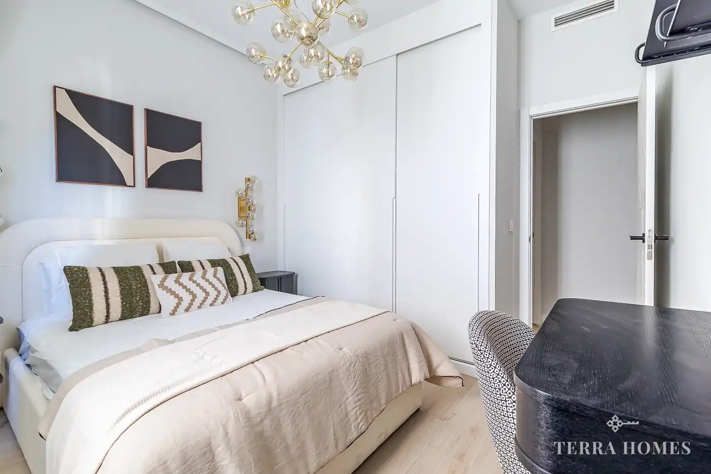 Habitación de Apartamento de alquiler en Madrid con Aire acondicionado, Amueblado y Internet
