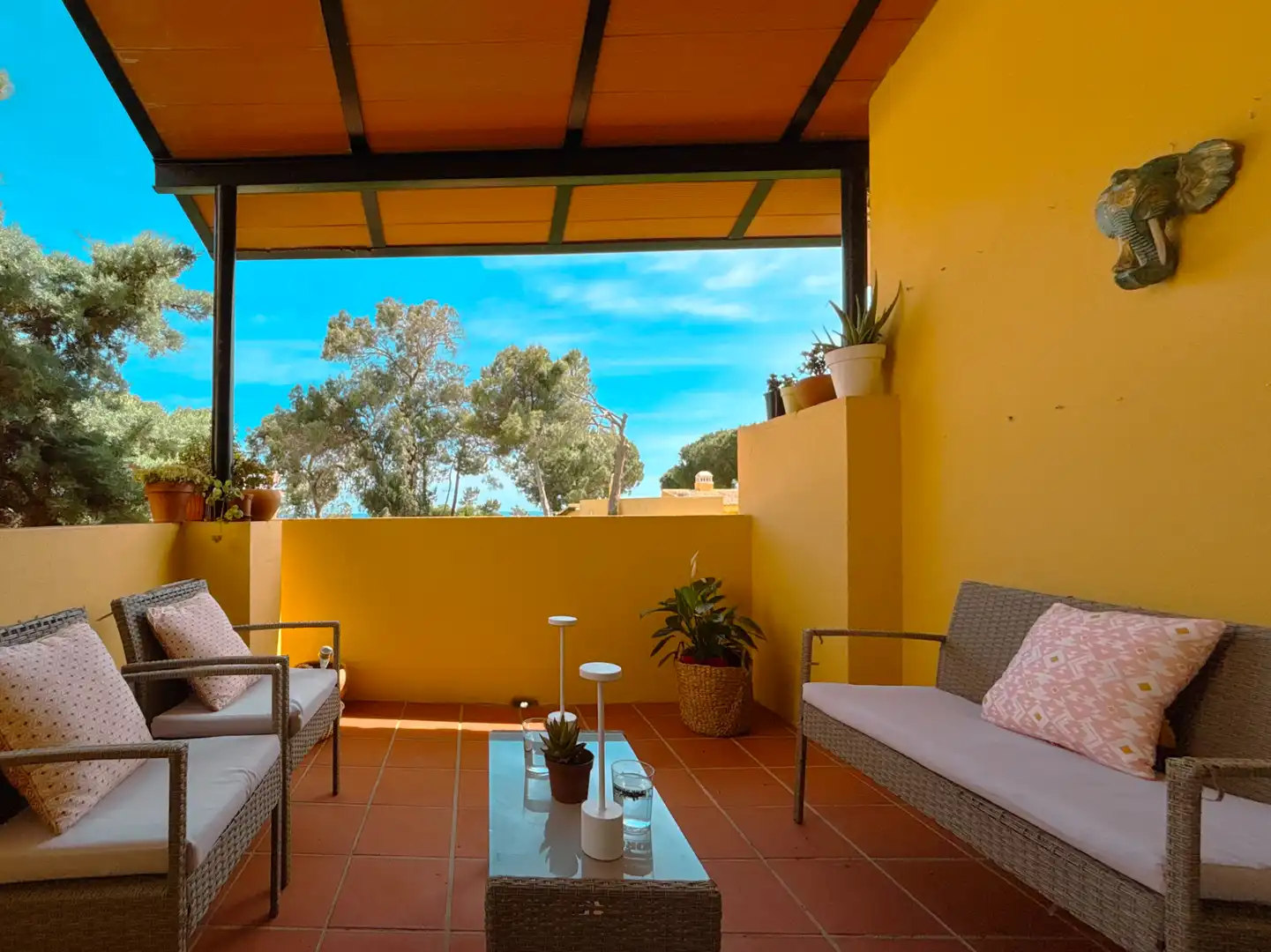 Terraza de Apartamento de alquiler en Islantilla con Calefacción, Terraza y Amueblado