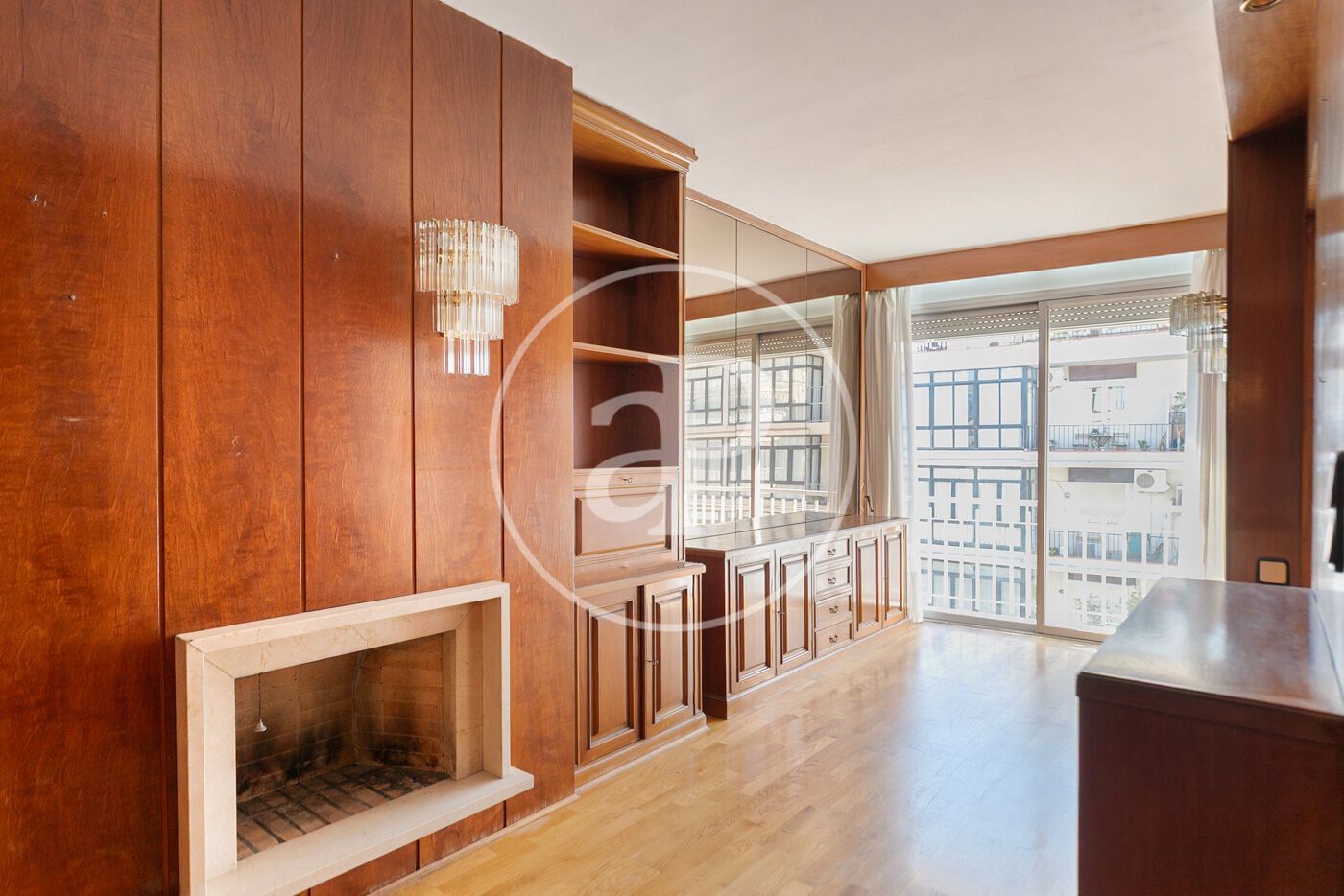 Living room of Flat for sale in  Barcelona Capital  with Air Conditioner, Heating and Balcony