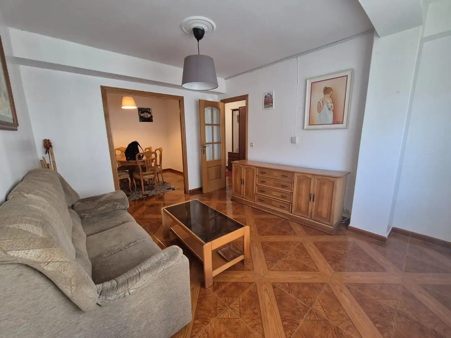Wohnzimmer von Wohnung zur Miete in A Coruña Capital  mit Heizung und Möbliert