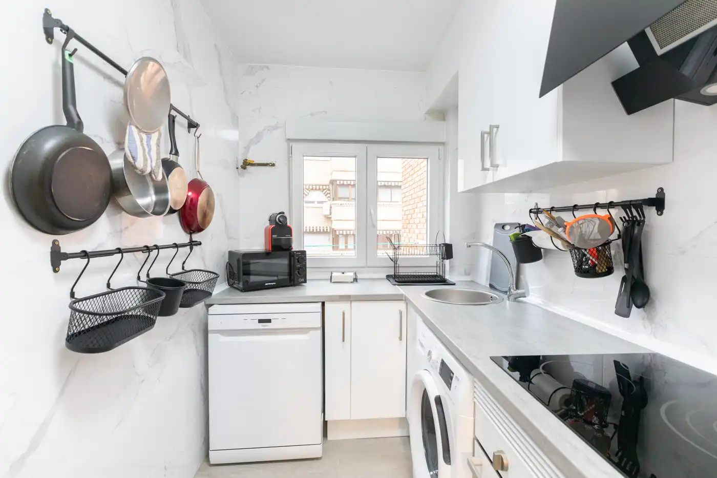 Küche von Wohnung zur Miete in Madrid mit Klimaanlage, Heizung und Möbliert