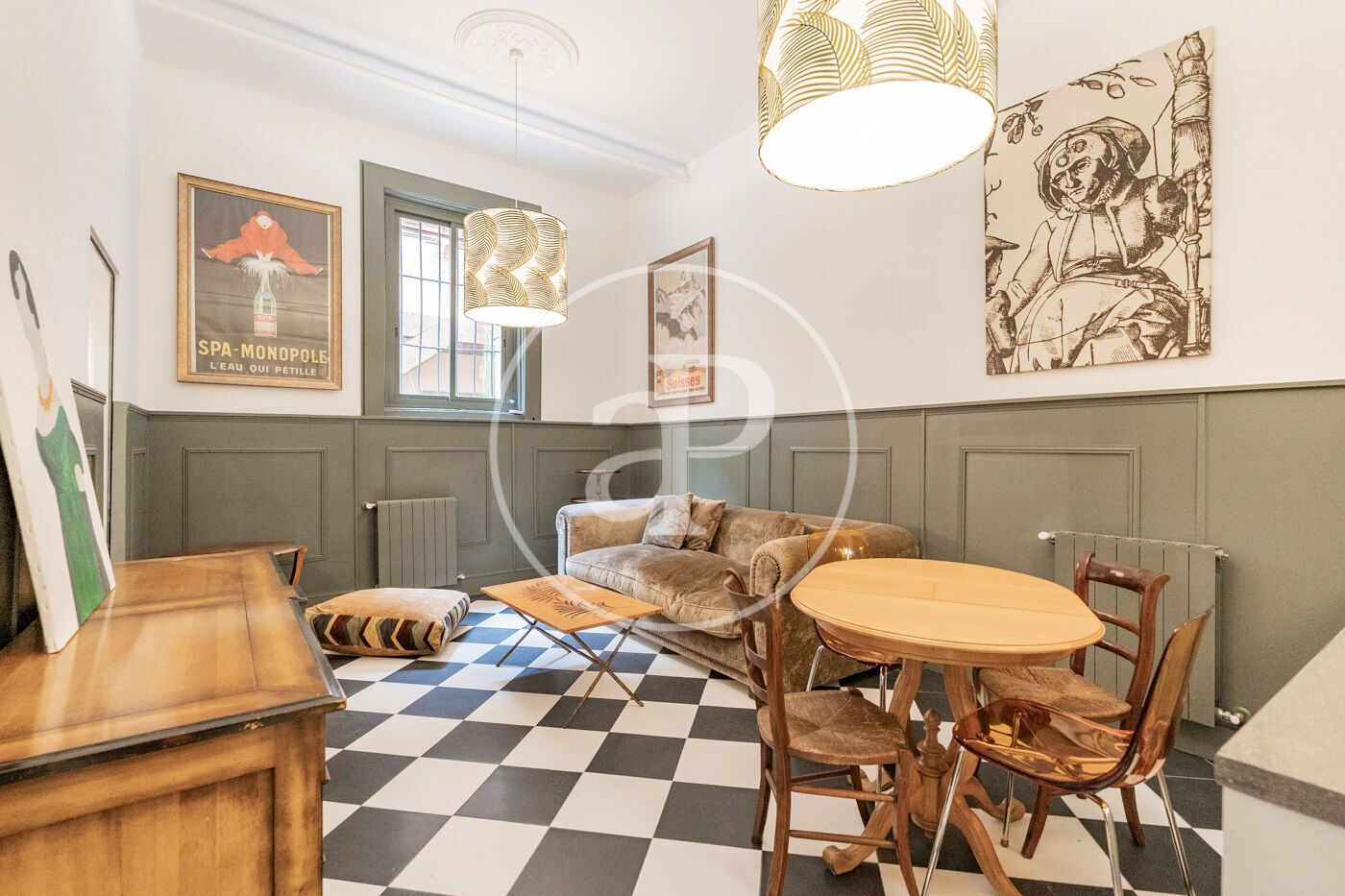 Dining room of Flat to rent in  Madrid Capital  with Heating and Furnished