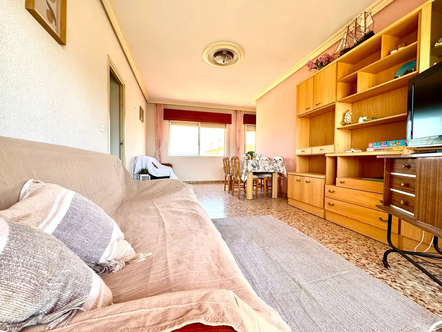 Sala d'estar de Pis en venda en San Javier amb Jardí privat, Traster i Moblat