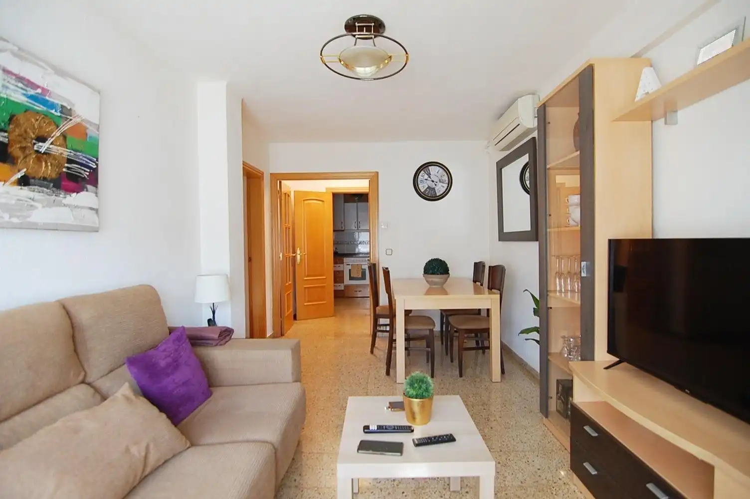 Sala d'estar de Pis en venda en Badalona amb Aire condicionat i Calefacció