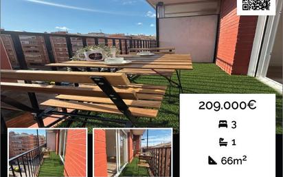 Terrace of Flat for sale in Terrassa  with Air Conditioner, Heating and Parquet flooring