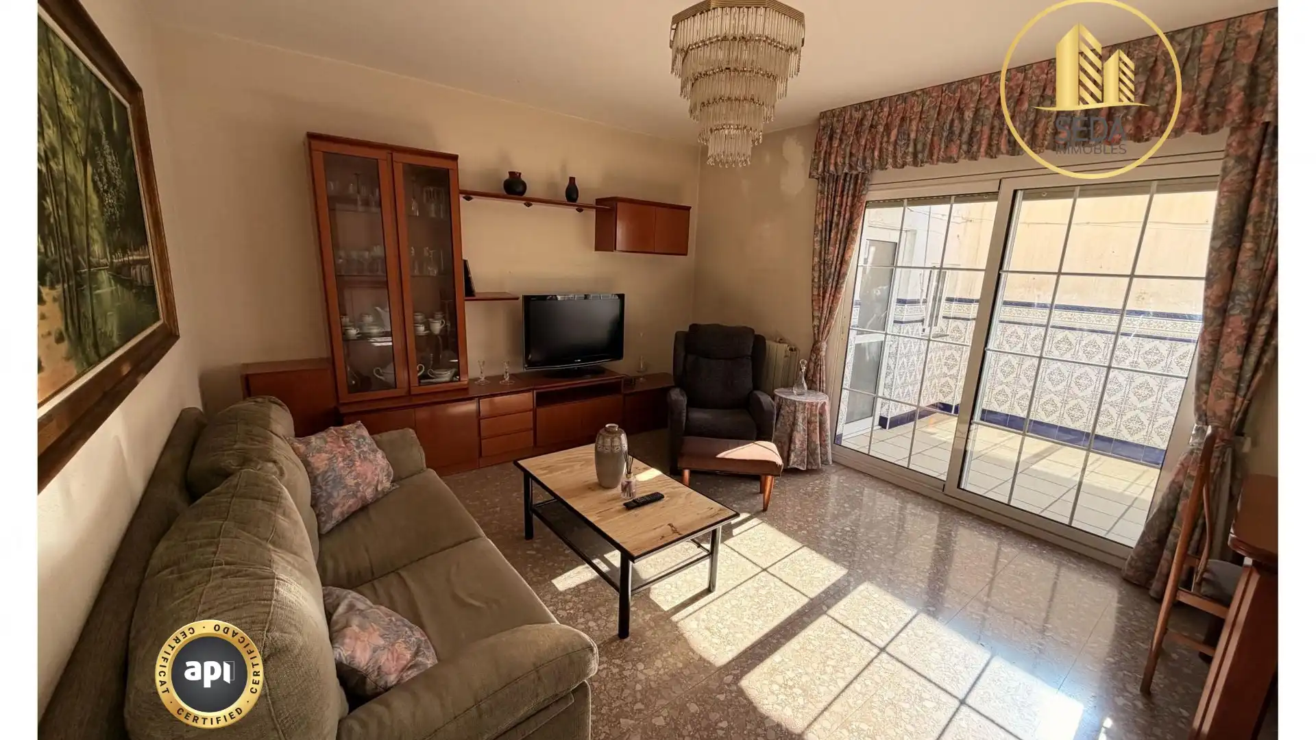 Sala d'estar de Pis en venda en Terrassa amb Calefacció, Terrassa i Balcó