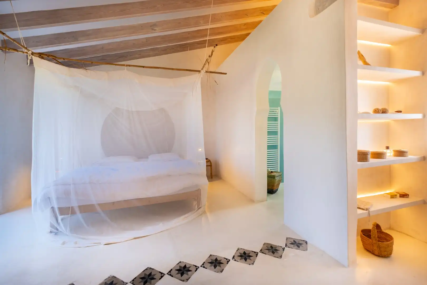 Schlafzimmer von Country house zum Verkauf in Capdepera mit Klimaanlage, Heizung und Abstellraum