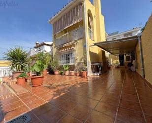 Vista exterior de Casa adosada en venda en Málaga Capital amb Jardí privat, Terrassa i Traster