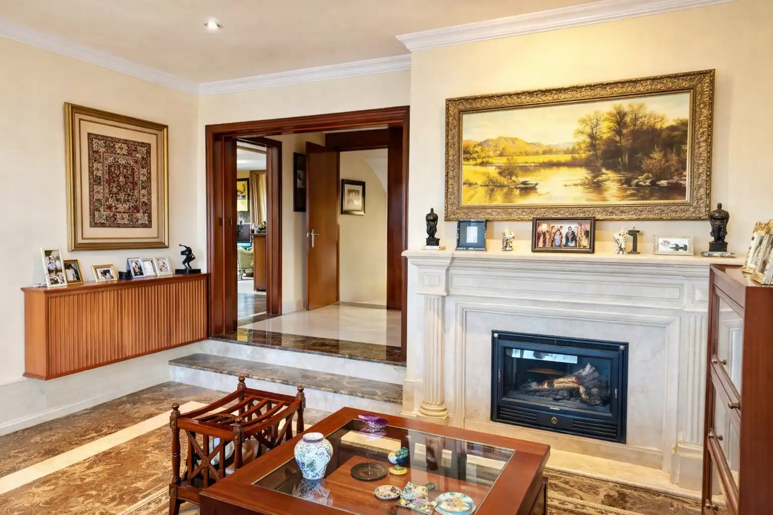 Sala de estar de Casa o chalet en venta en Vigo  con Calefacción, Jardín privado y Parquet