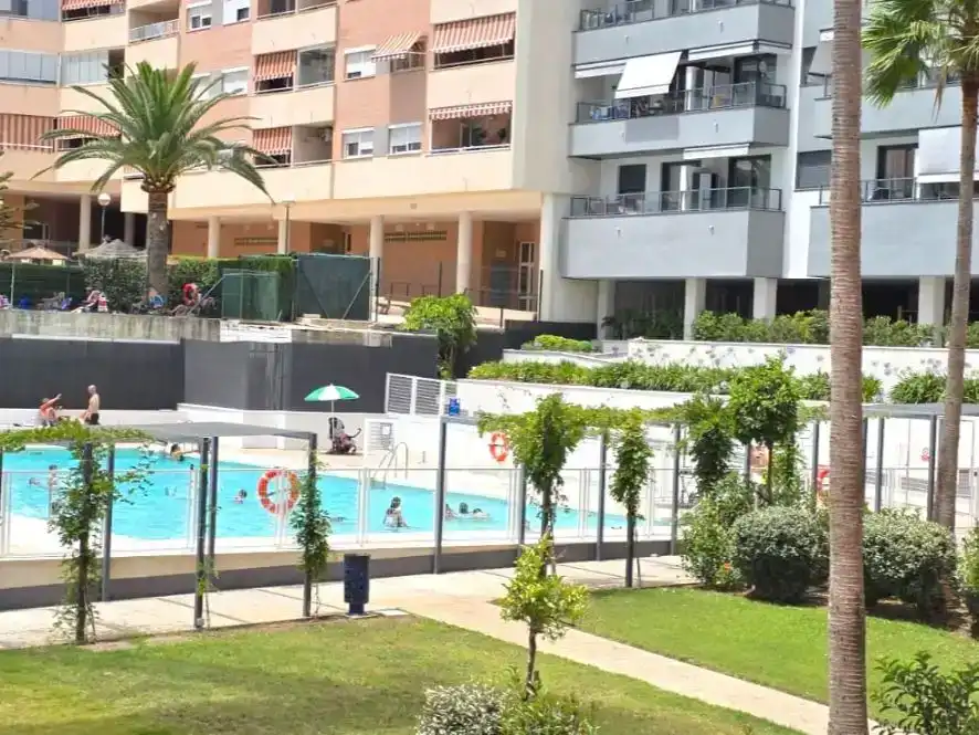 Swimming pool of Flat for rent in Mijas  with Air Conditioner, Private garden and Storage room