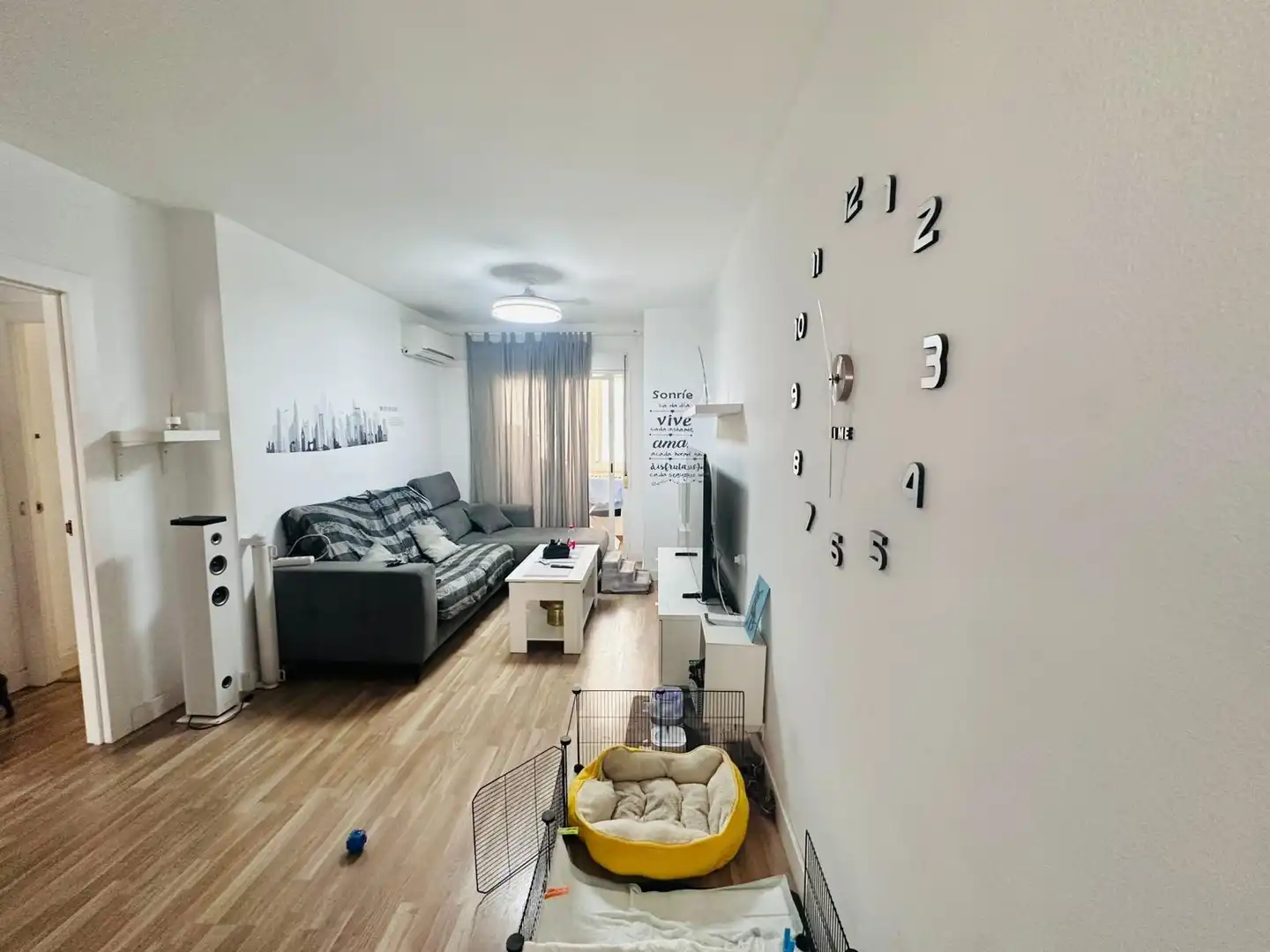Sala de estar de Piso en venta en Málaga con Aire acondicionado, Parquet y Balcón