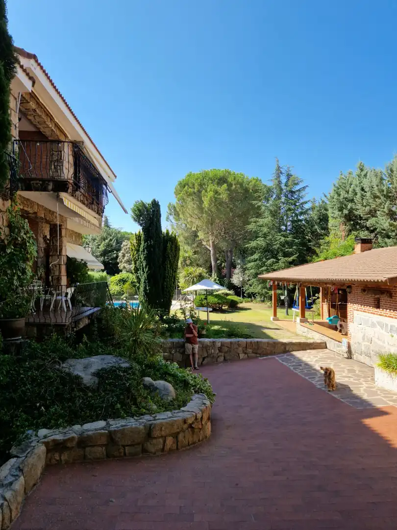 Garden of Houses for sale in Becerril de la Sierra  with Heating, Private garden and Swimming Pool