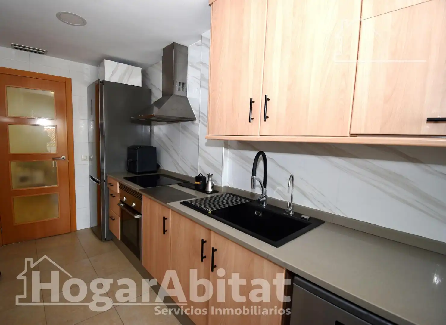 Küche von Wohnung zum Verkauf in Burriana / Borriana mit Parkett, Möbliert und Balkon