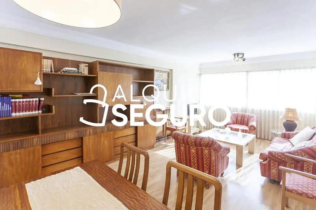 Sala d'estar de Pis de lloguer en Madrid amb Calefacció, Terrassa i Moblat