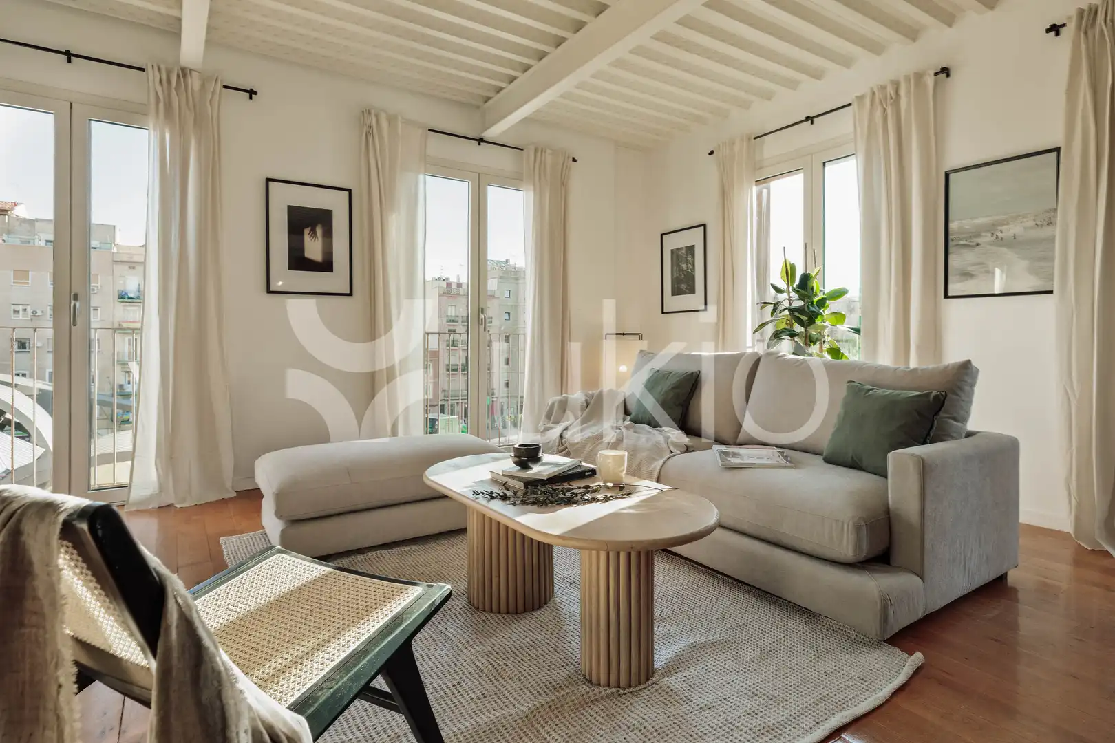 Wohnzimmer von Wohnungen zur Miete in Barcelona mit Klimaanlage, Heizung und Möbliert