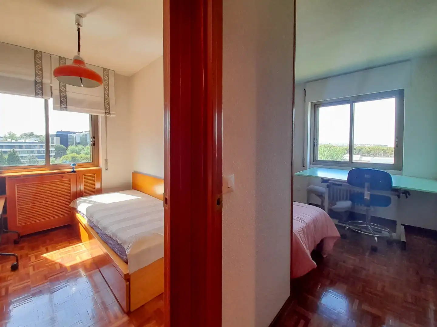Bedroom of Flat for rent in Madrid  with Heating, Parquet flooring and Terrace