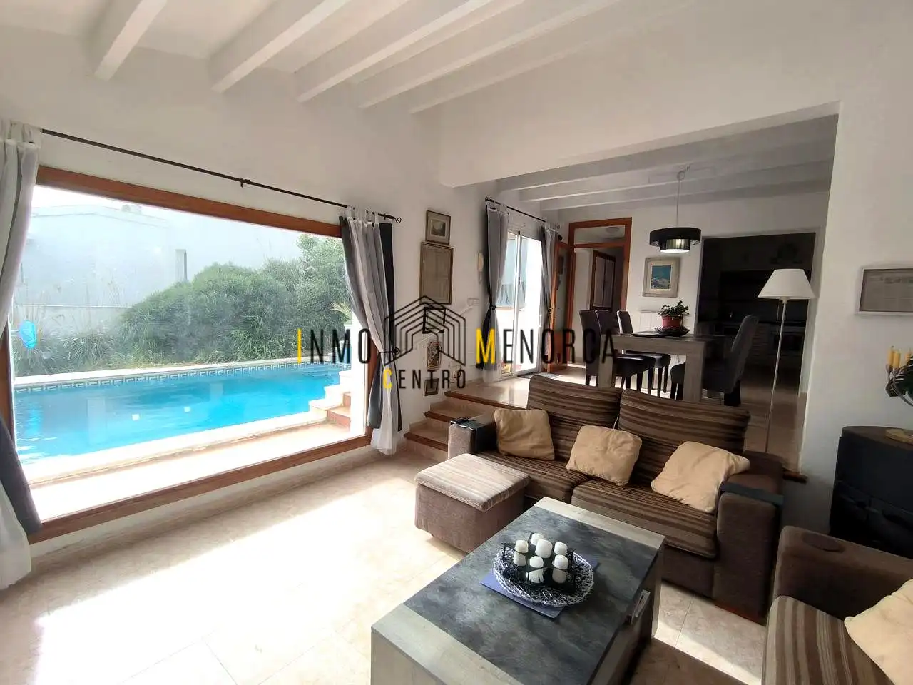 Sala d'estar de Casa o xalet en venda en Maó - Mahón amb Aire condicionat, Jardí privat i Terrassa