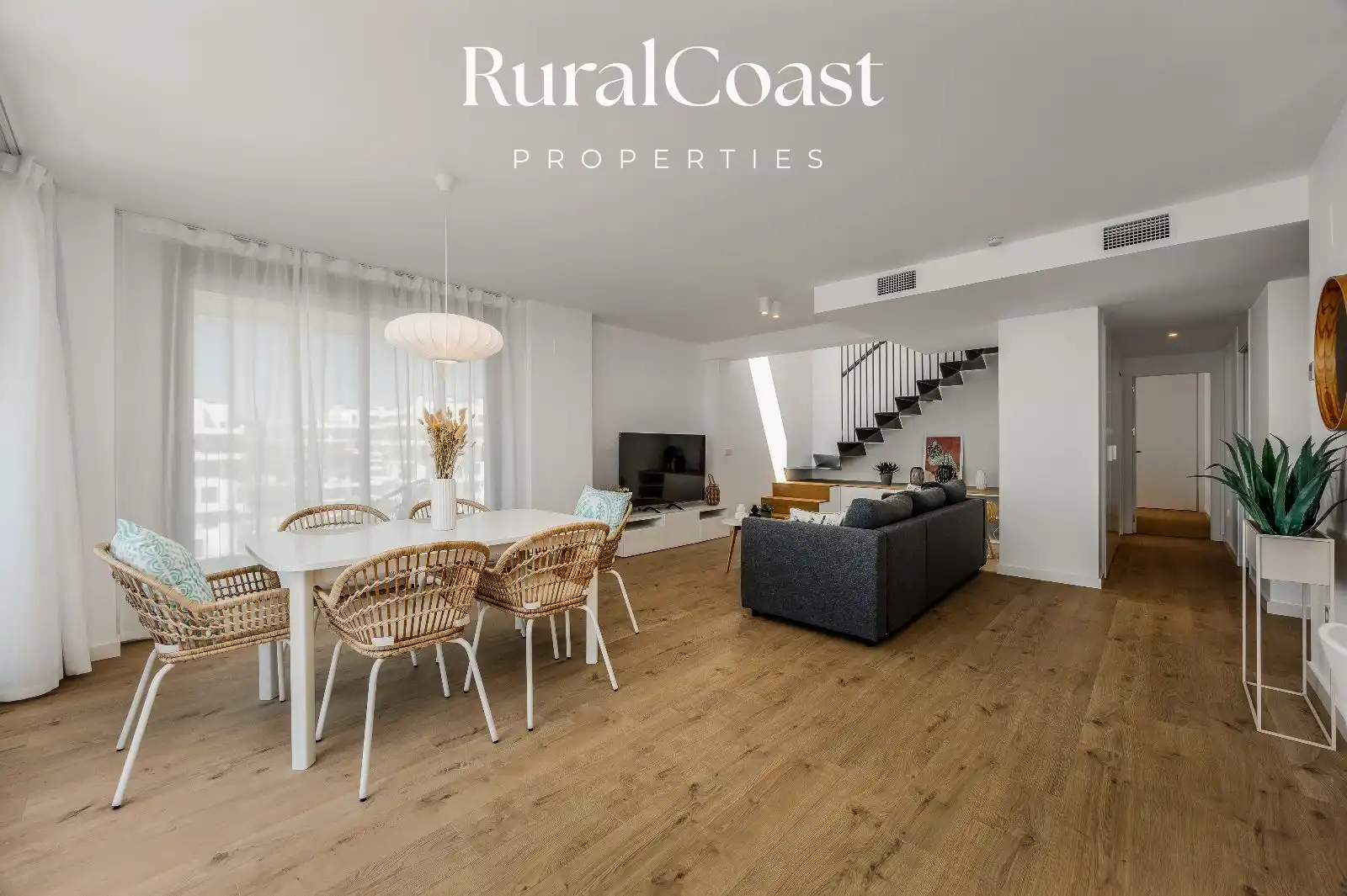 Sala de estar de Dúplex en venta en Villajoyosa / La Vila Joiosa con Aire acondicionado, Terraza y Trastero
