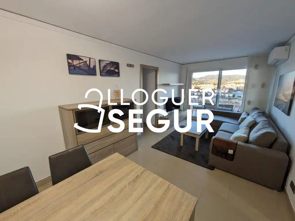Wohnzimmer von Wohnung zur Miete in Montgat mit Klimaanlage, Heizung und Terrasse