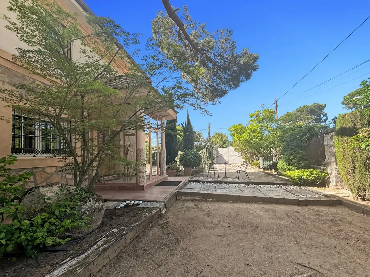 Vista exterior de Casa o xalet en venda en Galapagar amb Calefacció, Jardí privat i Parquet