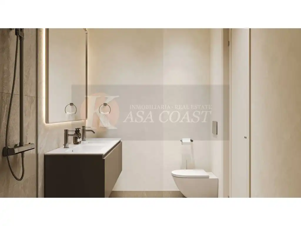 Bathroom of Flat for sale in Mijas  with Air Conditioner, Private garden and Terrace