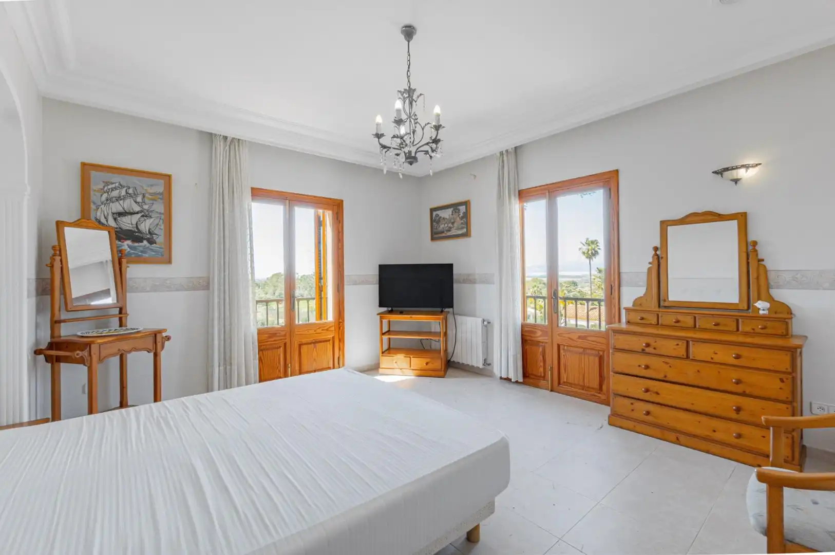 Schlafzimmer von Country house zum Verkauf in  Palma de Mallorca mit Klimaanlage, Privatgarten und Terrasse