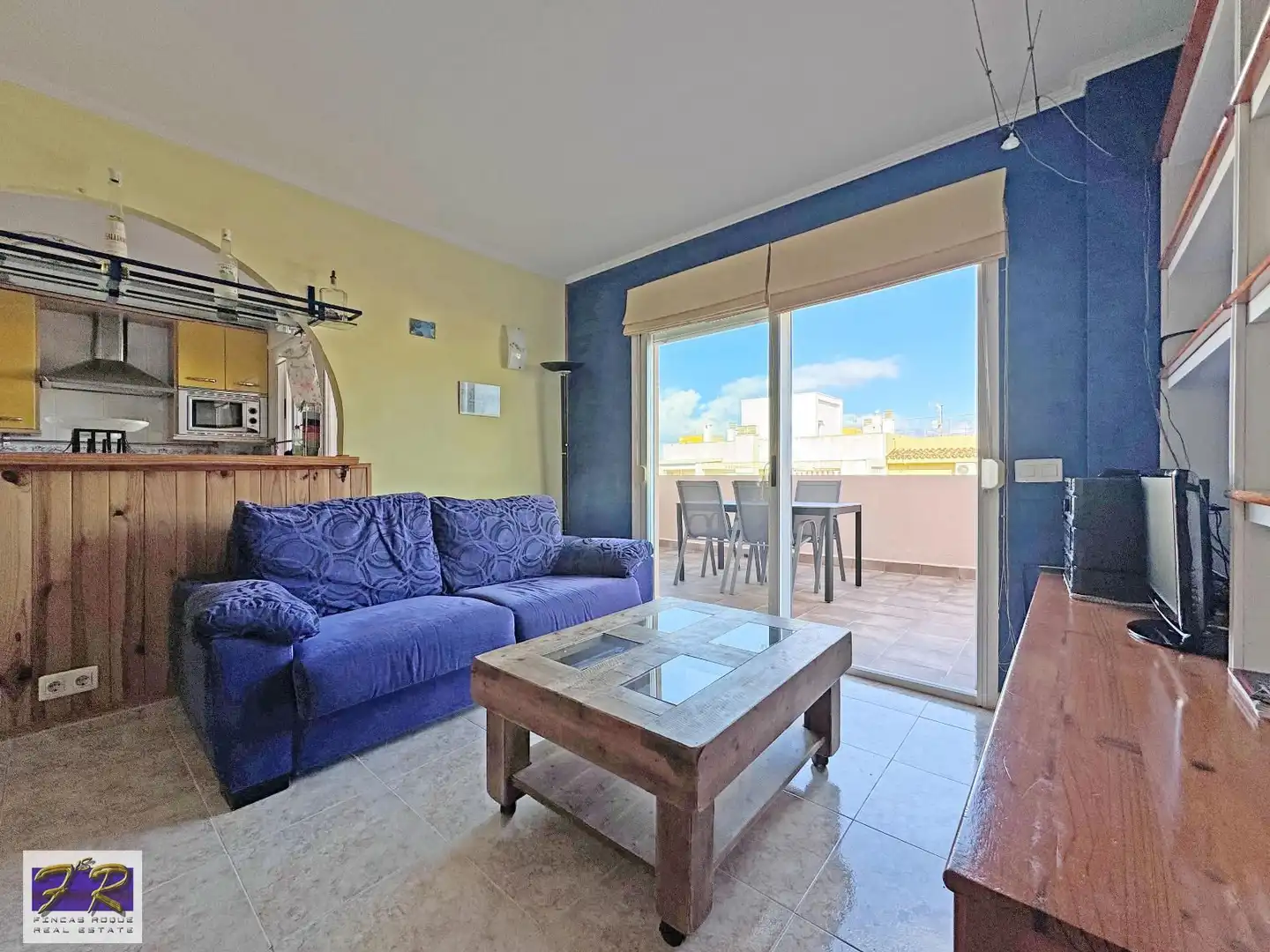 Living room of Attic for sale in Alcúdia  with Air Conditioner, Terrace and Furnished