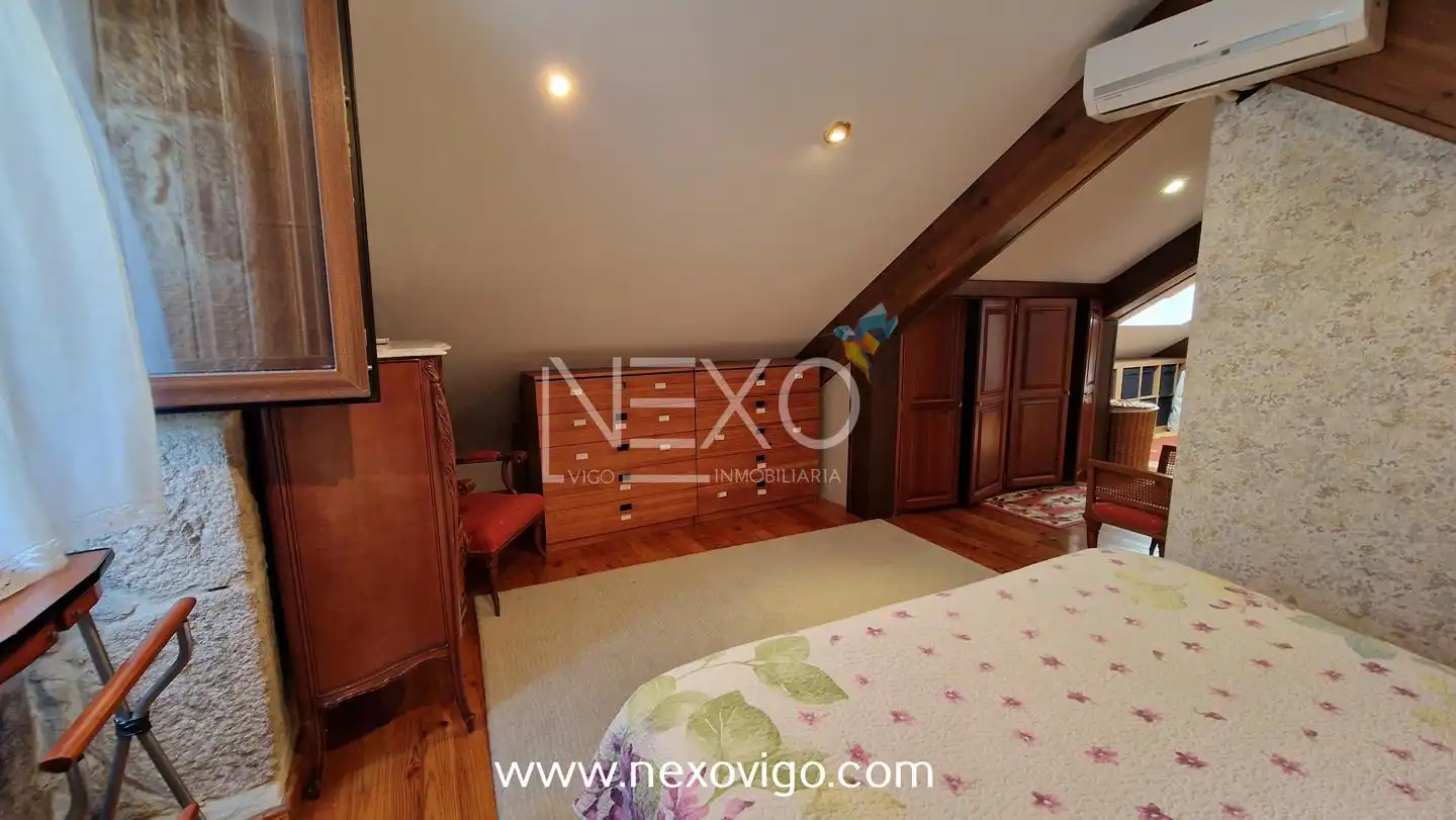 Schlafzimmer von Haus oder Chalet zum Verkauf in Mondariz mit Heizung, Privatgarten und Terrasse