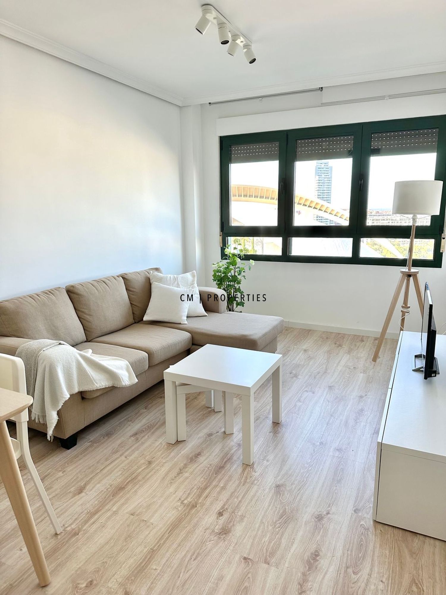 Living room of Flat for rent in  Valencia Capital  with Air Conditioner, Heating and Parquet flooring