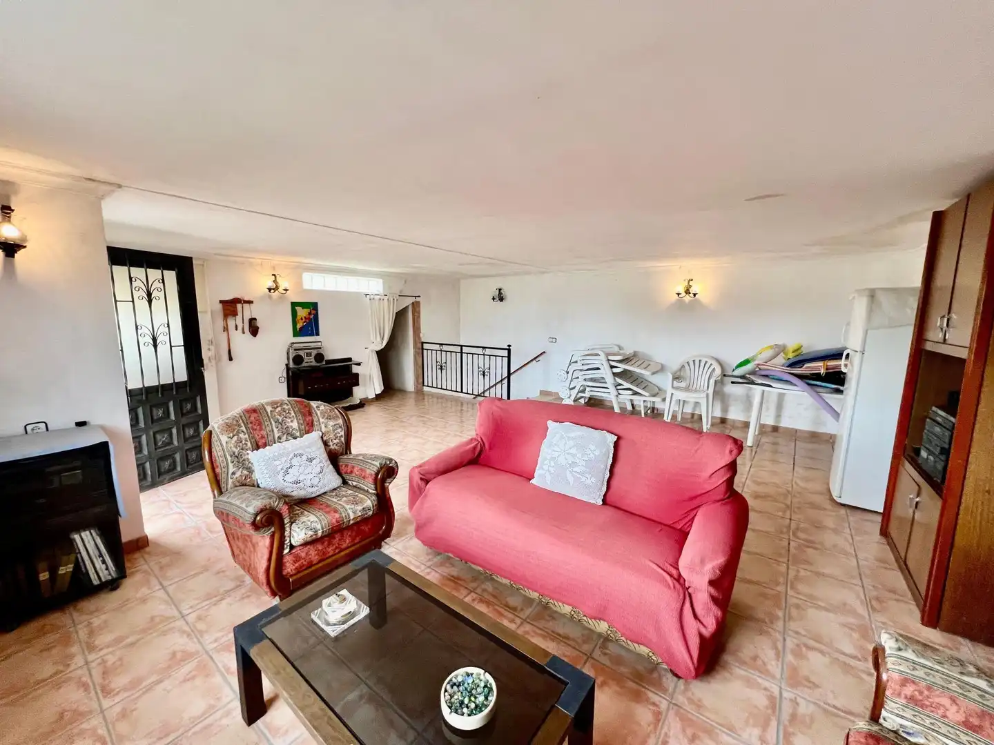 Sala d'estar de Casa o xalet en venda en Riudarenes amb Aire condicionat, Terrassa i Piscina