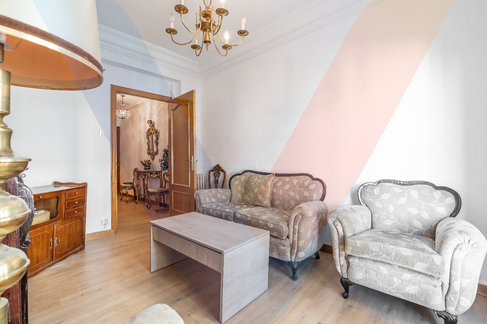 Sala de estar de Piso en venta en  Madrid Capital con Calefacción y Terraza